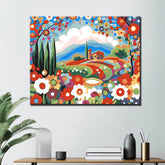 Painting by Numbers Pictures Abstract Tree with Lanterns Triptych